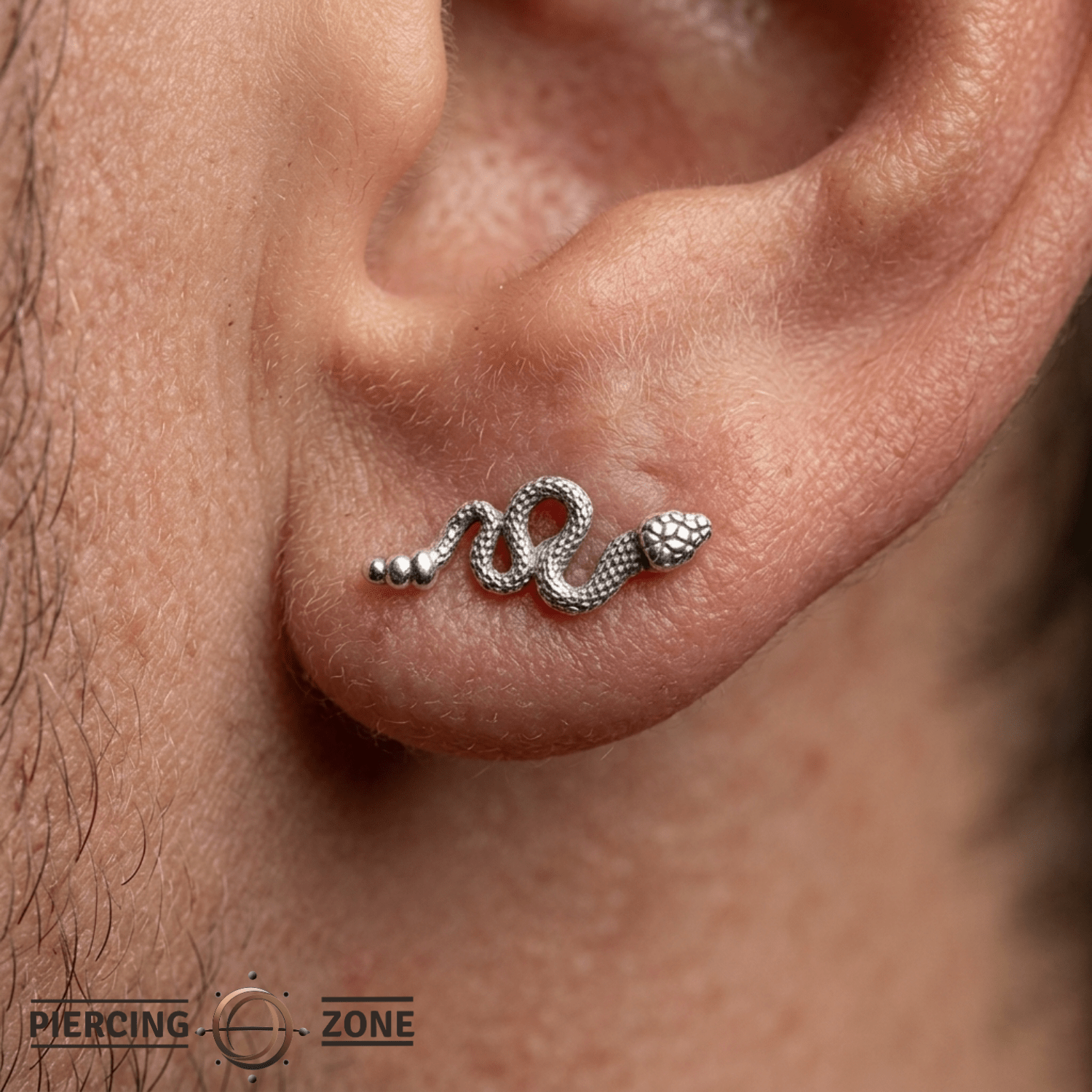Slither – 14K Gold Threadless Snake Pin - piercing - zone.com