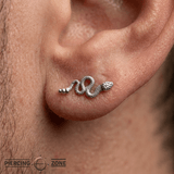 Slither – 14K Gold Threadless Snake Pin - piercing - zone.com