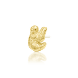 Sloth – Miniature Charm – 14K Gold Threadless End - piercing - zone.com