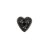 Small Heart - 14K Gold Stone Threadless/Threaded End