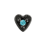 Small Heart - 14K Gold Stone Threadless/Threaded End