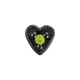 Small Heart - 14K Gold Stone Threadless/Threaded End