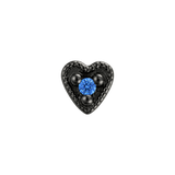 Small Heart - 14K Gold Stone Threadless/Threaded End
