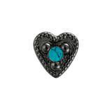 Small Heart - 14K Gold Stone Threadless/Threaded End