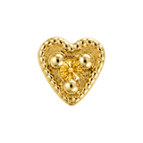Small Heart - 14K Gold Stone Threadless/Threaded End - piercing-zone.com