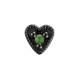 Small Heart - 14K Gold Stone Threadless/Threaded End - piercing-zone.com