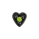 Small Heart - 14K Gold Stone Threadless/Threaded End - piercing-zone.com