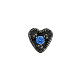 Small Heart - 14K Gold Stone Threadless/Threaded End - piercing-zone.com