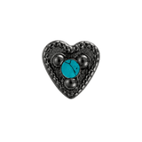 Small Heart - 14K Gold Stone Threadless/Threaded End - piercing-zone.com