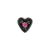 Small Heart - 14K Gold Stone Threadless/Threaded End - piercing-zone.com