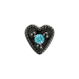 Small Heart - 14K Gold Stone Threadless/Threaded End - piercing-zone.com