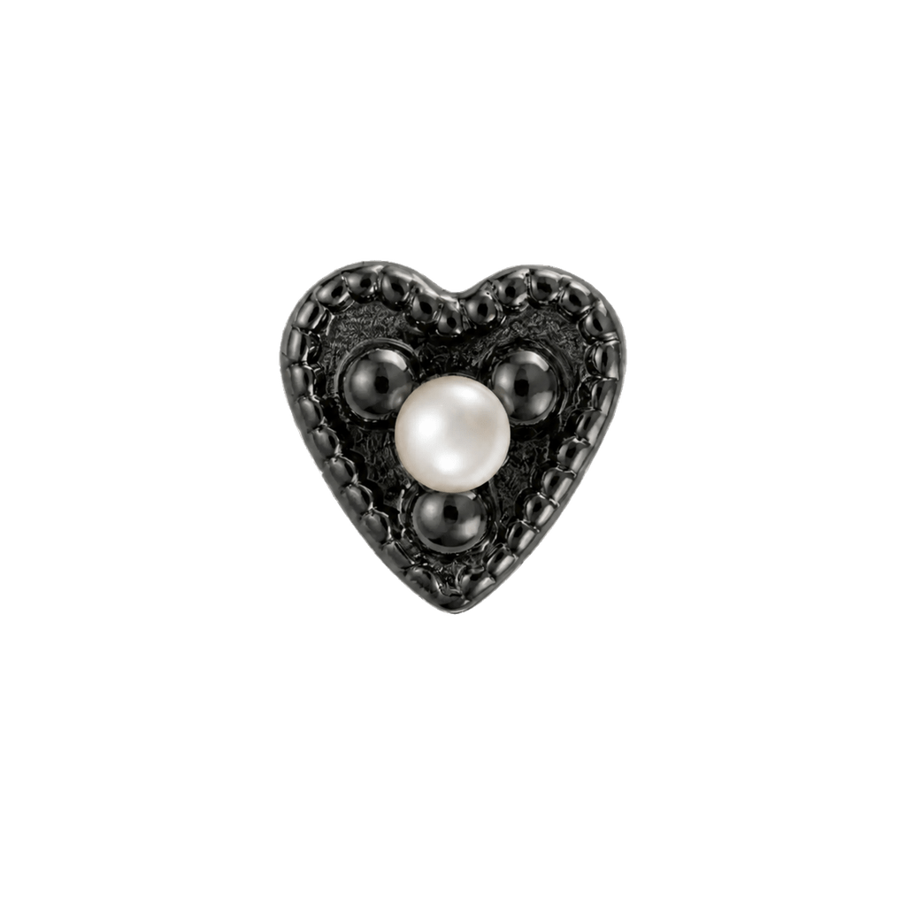 Small Heart - 14K Gold Stone Threadless/Threaded End - piercing-zone.com
