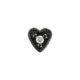 Small Heart - 14K Gold Stone Threadless/Threaded End
