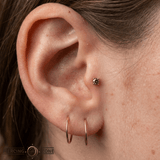 Smoky Quartz Prong – 14K Gold Gemstone Threadless End - piercing - zone.com