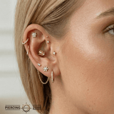 Snail – 14K/18K Gold Gem Threadless End - piercing - zone.com