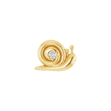 Snail – 14K/18K Gold Gem Threadless End - piercing - zone.com