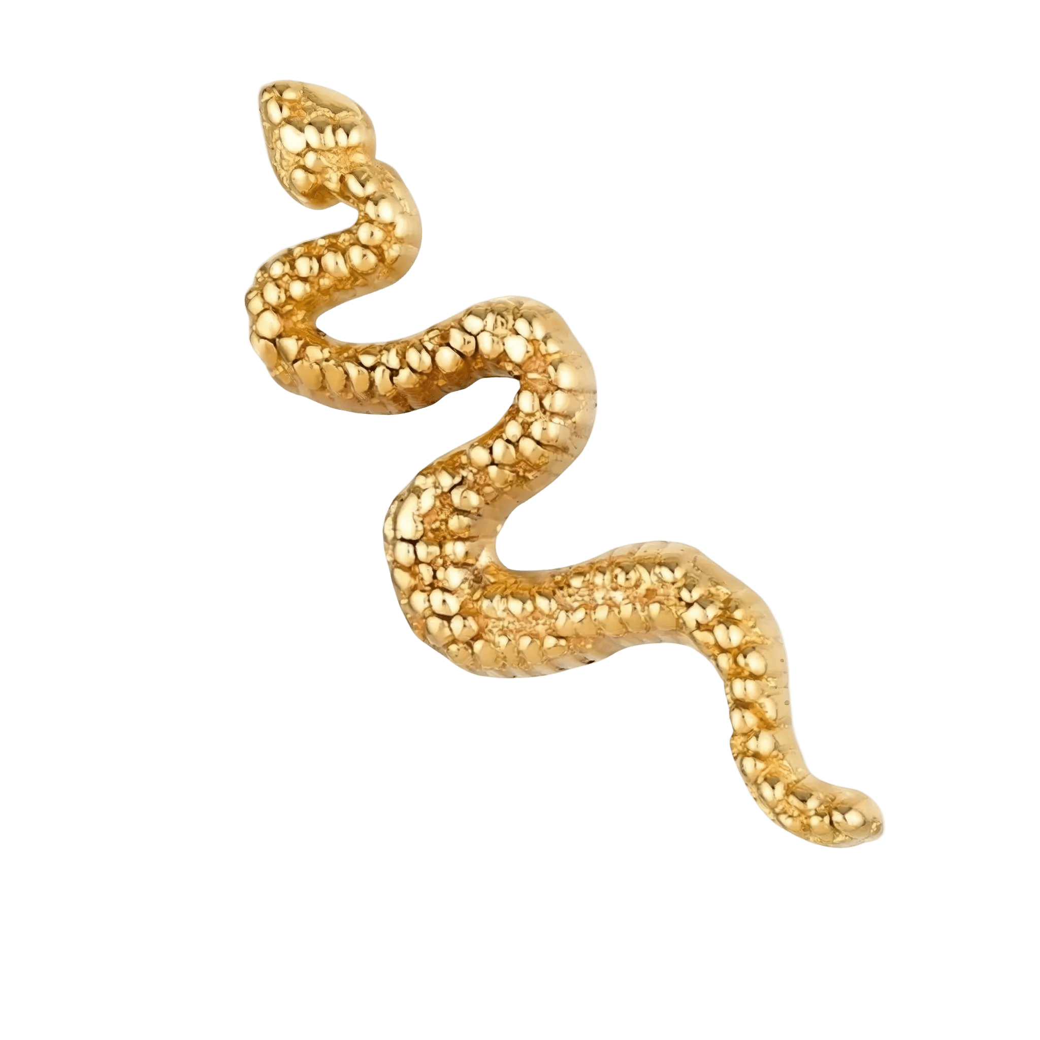 Snake – 14K Gold Threadless/Threaded End - piercing - zone.com