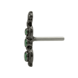 Snake In The Grass – 14K Gold Threadless/Threaded End - piercing - zone.com