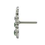 Snake In The Grass – 14K Gold Threadless/Threaded End - piercing - zone.com