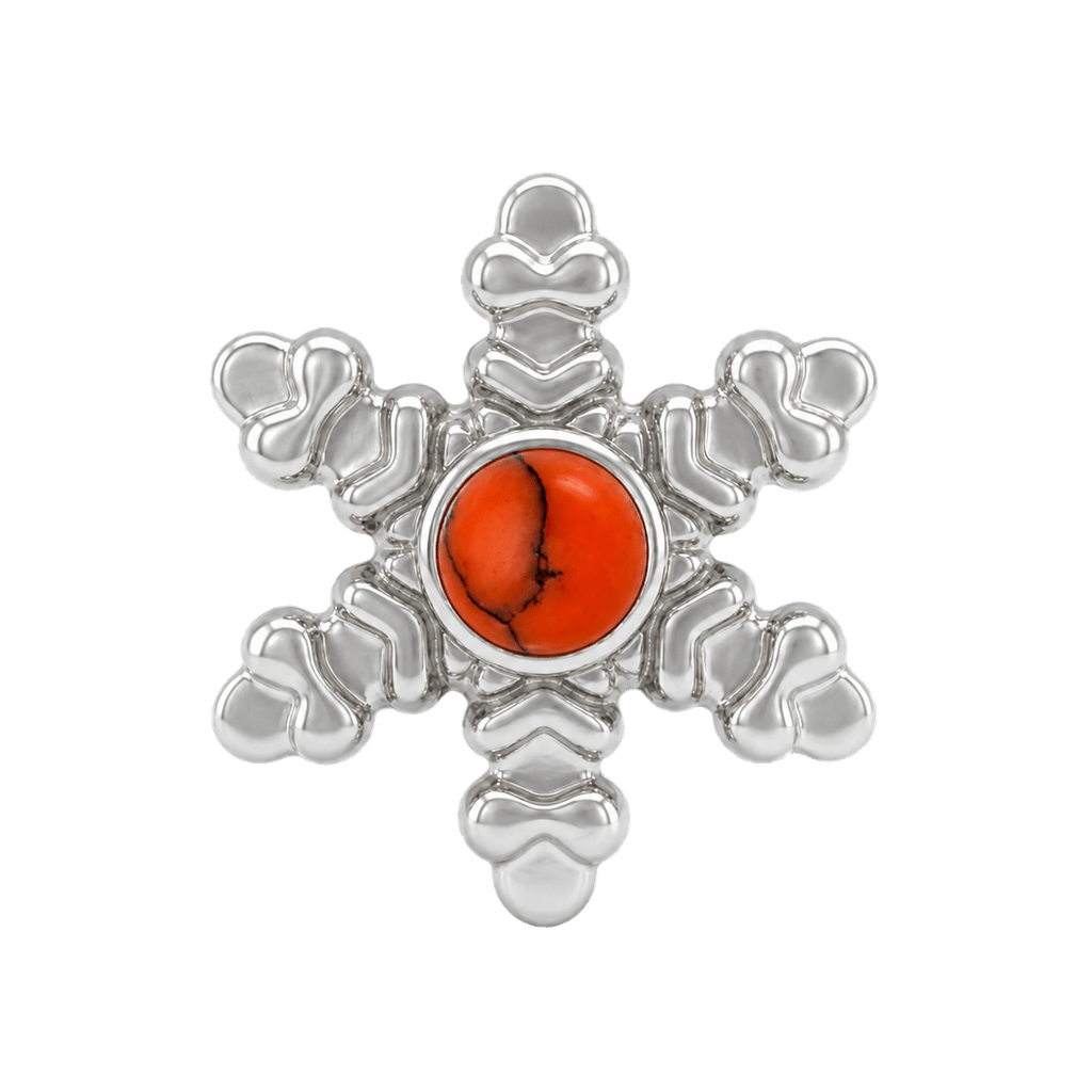 Snowflake - 14K Gold Threadless/Threaded - piercing-zone.com