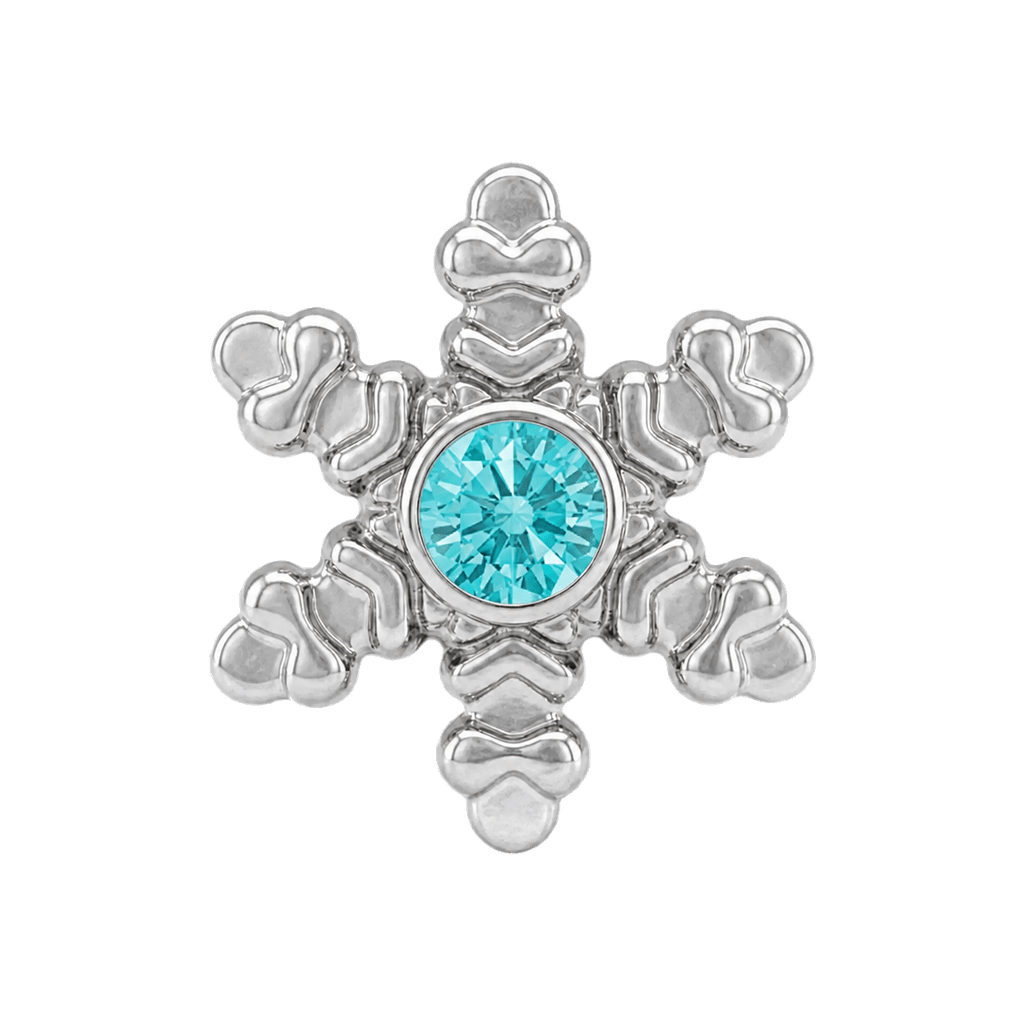 Snowflake - 14K Gold Threadless/Threaded - piercing-zone.com