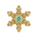 Snowflake - 14K Gold Threadless/Threaded - piercing-zone.com