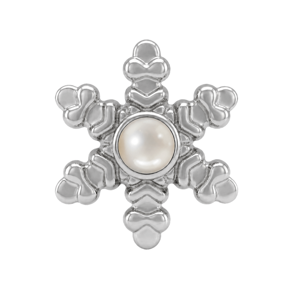 Snowflake - 14K Gold Threadless/Threaded - piercing-zone.com