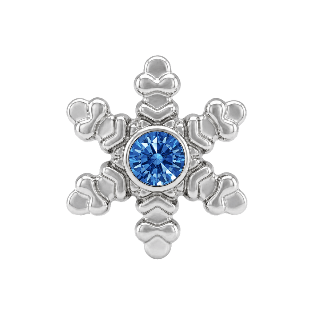 Snowflake - 14K Gold Threadless/Threaded - piercing-zone.com
