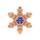 Snowflake - 14K Gold Threadless/Threaded - piercing-zone.com