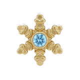Snowflake - 14K Gold Threadless/Threaded - piercing-zone.com