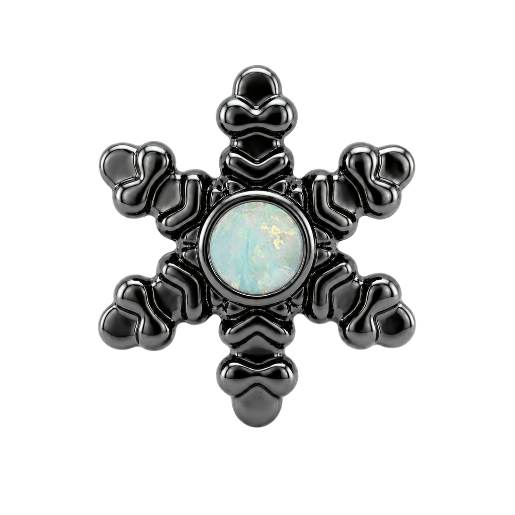 Snowflake - 14K Gold Threadless/Threaded - piercing-zone.com