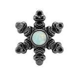 Snowflake - 14K Gold Threadless/Threaded - piercing-zone.com