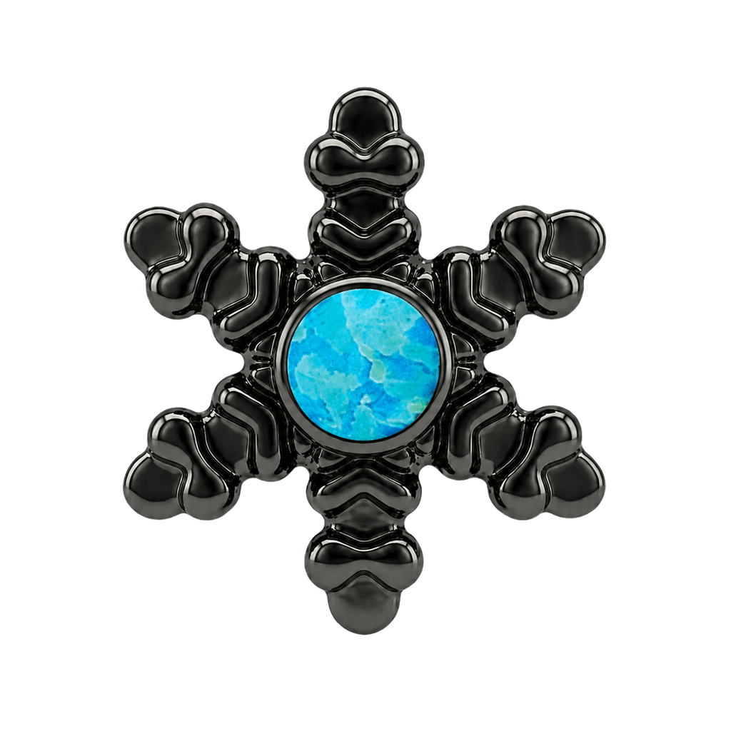 Snowflake - 14K Gold Threadless/Threaded - piercing-zone.com