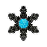 Snowflake - 14K Gold Threadless/Threaded - piercing-zone.com