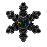 Snowflake - 14K Gold Threadless/Threaded - piercing-zone.com