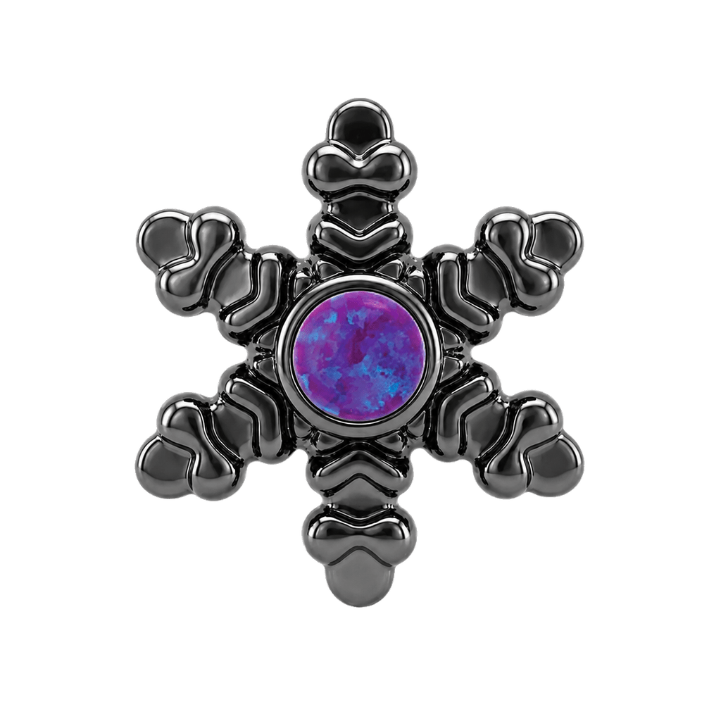 Snowflake - 14K Gold Threadless/Threaded - piercing-zone.com
