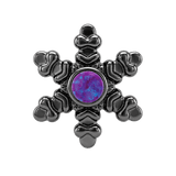 Snowflake - 14K Gold Threadless/Threaded - piercing-zone.com