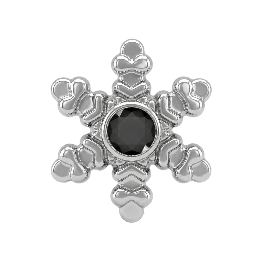 Snowflake - 14K Gold Threadless/Threaded - piercing-zone.com
