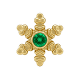Snowflake - 14K Gold Threadless/Threaded - piercing-zone.com