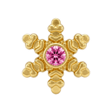 Snowflake - 14K Gold Threadless/Threaded - piercing-zone.com