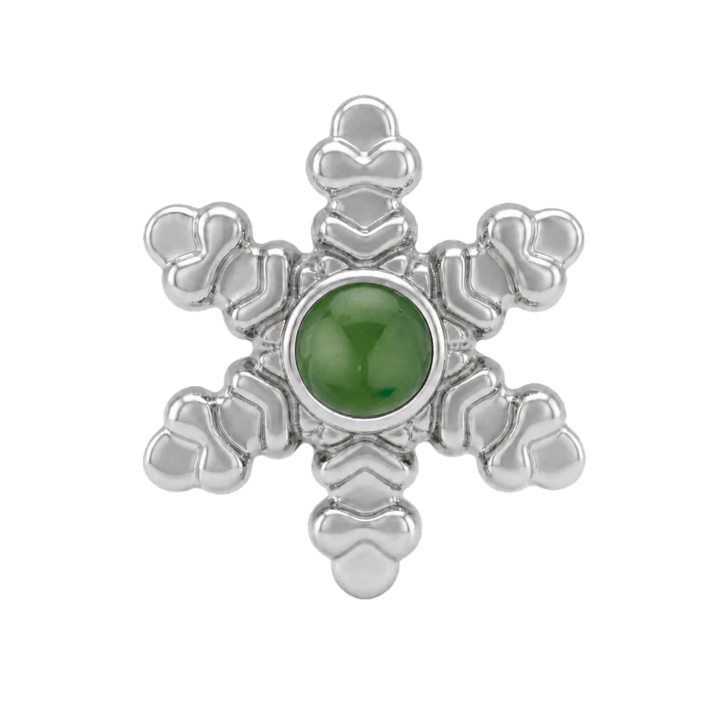 Snowflake - 14K Gold Threadless/Threaded - piercing-zone.com