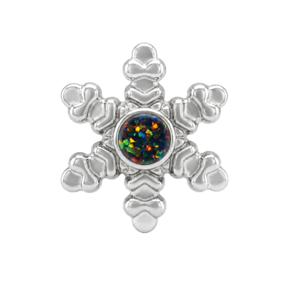 Snowflake - 14K Gold Threadless/Threaded - piercing-zone.com