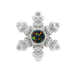 Snowflake - 14K Gold Threadless/Threaded - piercing-zone.com