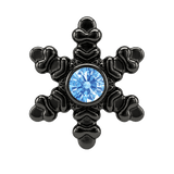 Snowflake - 14K Gold Threadless/Threaded - piercing-zone.com