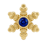 Snowflake - 14K Gold Threadless/Threaded - piercing-zone.com