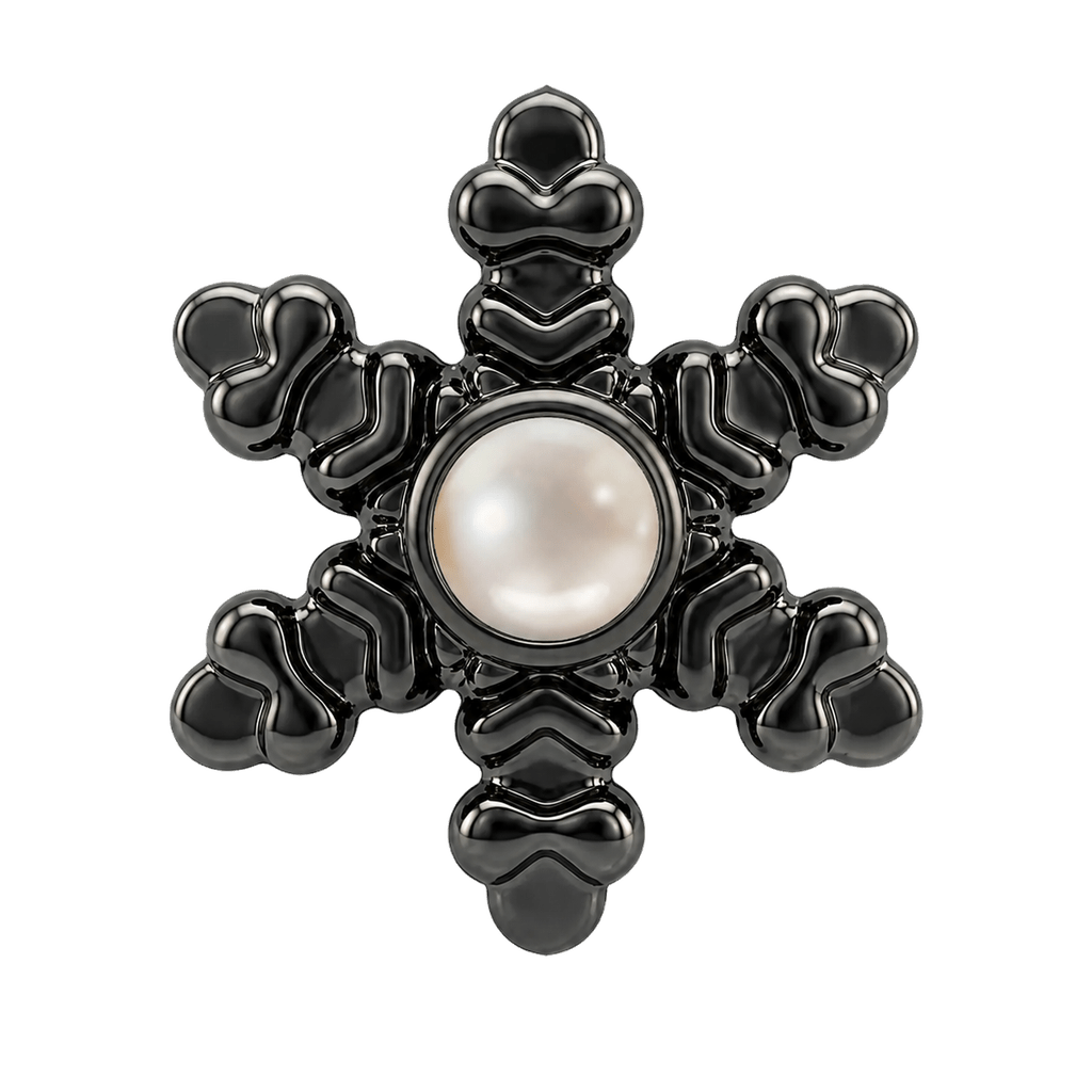 Snowflake - 14K Gold Threadless/Threaded - piercing-zone.com