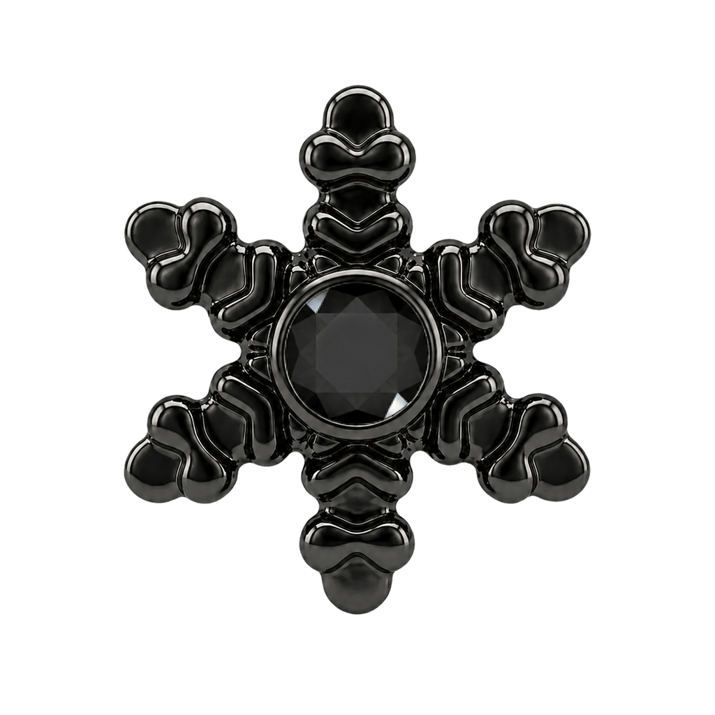 Snowflake - 14K Gold Threadless/Threaded - piercing-zone.com