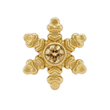 Snowflake - 14K Gold Threadless/Threaded - piercing-zone.com