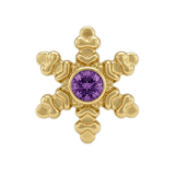 Snowflake - 14K Gold Threadless/Threaded - piercing-zone.com