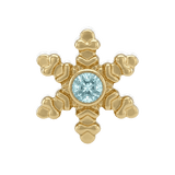 Snowflake - 14K Gold Threadless/Threaded - piercing-zone.com